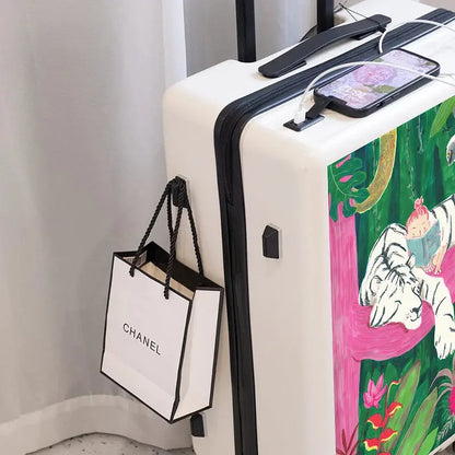 Valise Cabine à Motif Félin Artistique - Voyage Serein