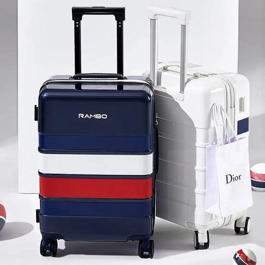 Valise Cabine avec rayure de couleur - Voyage Serein