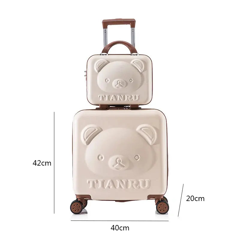 Valise Femme Modèle Ours en relief - Voyage Serein