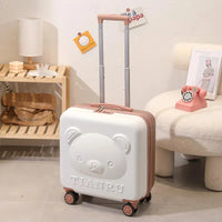 Valise Blanc et Rose 42*40*20cm