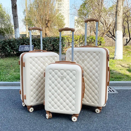 Valise Soute Motif avec Losange - Voyage Serein