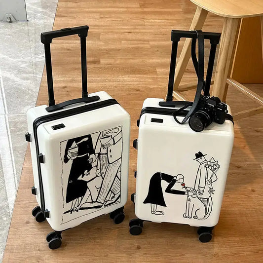 Valise Soute à Motif Artistique - Voyage Serein