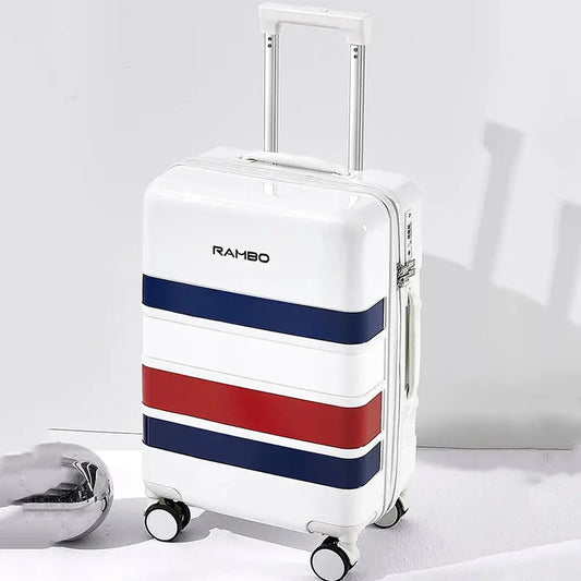 Valise Soute avec rayure de couleur - Voyage Serein