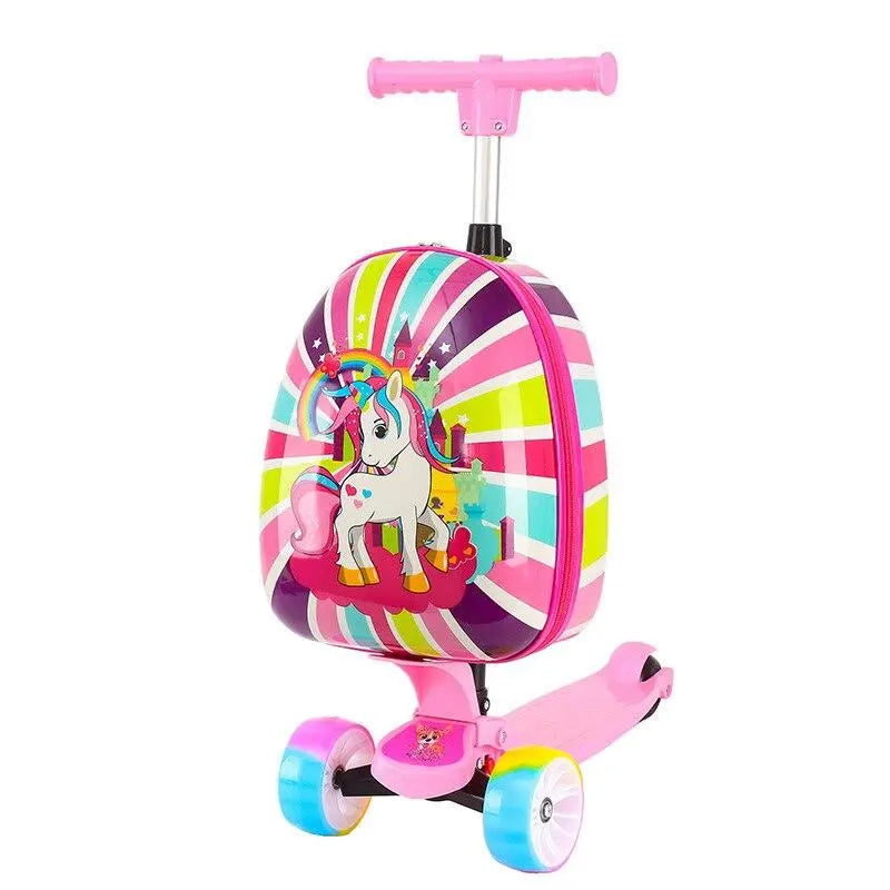 Valise Trottinette Licorne Arc-en-ciel - Voyage Serein