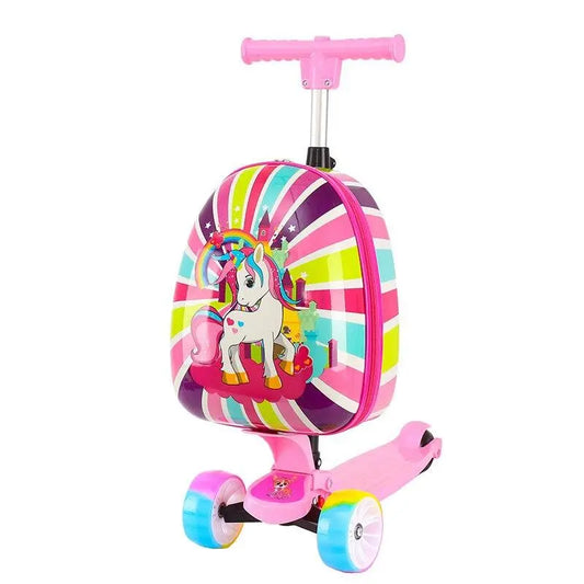 Valise Trottinette Licorne Arc-en-ciel - Voyage Serein